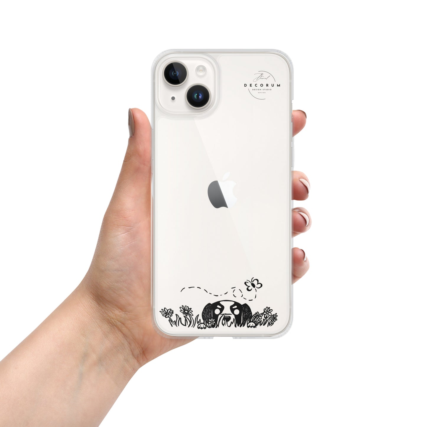 Grassy Doggy Clear Case for iPhone®